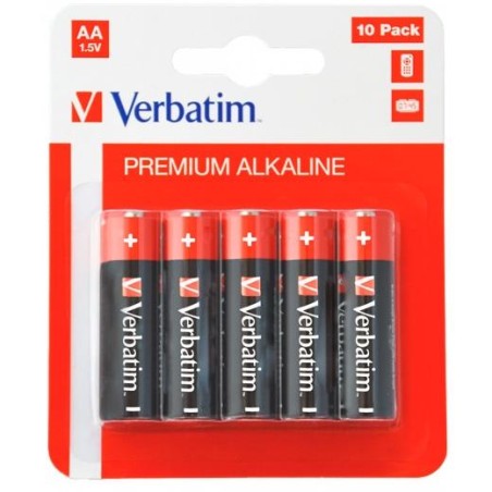 VERBATIM PILAS ALCALINAS AA - LR06 - PACK 10 UDS