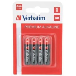 VERBATIM PILAS ALCALINAS AAA - LR03- PACK 4 UDS
