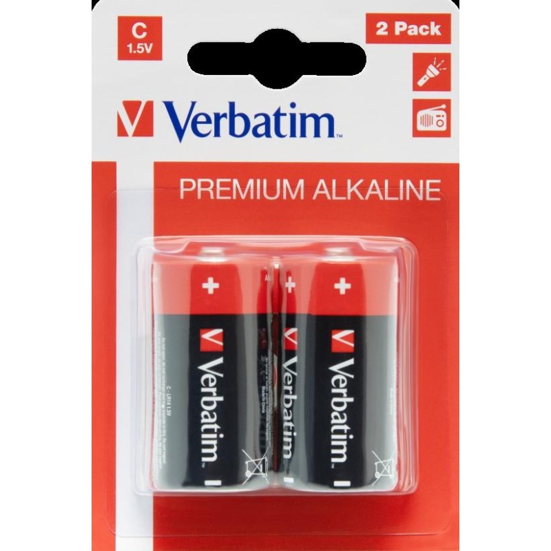VERBATIM PILAS ALCALINAS C - LR14 - PACK 2 UDS