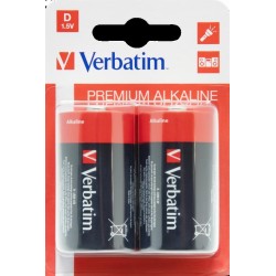 VERBATIM PILAS ALCALINAS D - LR20 - PACK 2 UDS