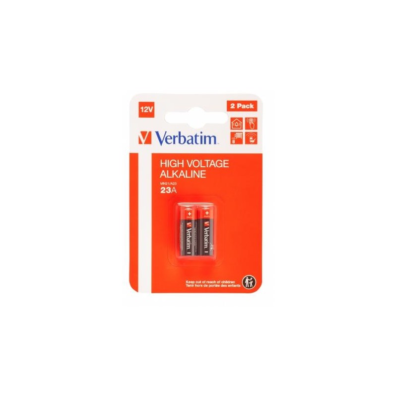 VERBATIM PILA ALCALINA 12V - LR23A/LRV08 BLISTER DE 2