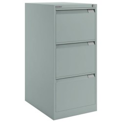 BISLEY ARCHIVADOR METÁLICO BS1633 PREMIUM 3 CAJONES FOLIO CARPETAS COLGANTES MULTIFORMATO FONDO 62CM GRIS