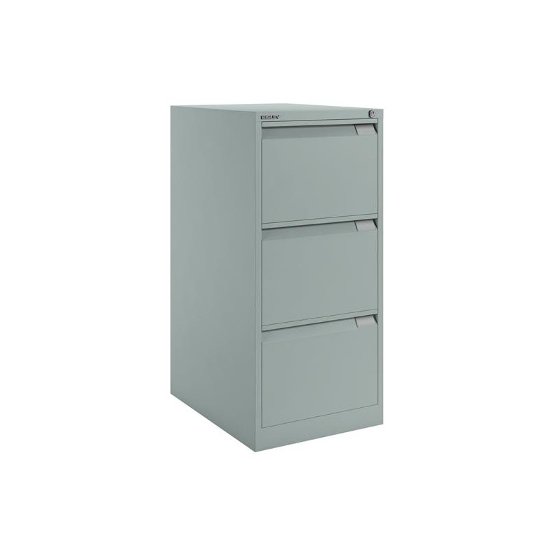 BISLEY ARCHIVADOR METÁLICO BS1633 PREMIUM 3 CAJONES FOLIO CARPETAS COLGANTES MULTIFORMATO FONDO 62CM GRIS