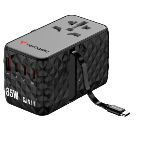 VERBATIM CARGADOR INALÁMBRICO GAN DE TELEFONO MAGNETICO DIAMON 85W