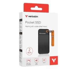VERBATIM DISCO DURO EXTERNO SSD LLAVERO 2TB USB-C 3.2 GEN.2 NEGRO Y NARANJA