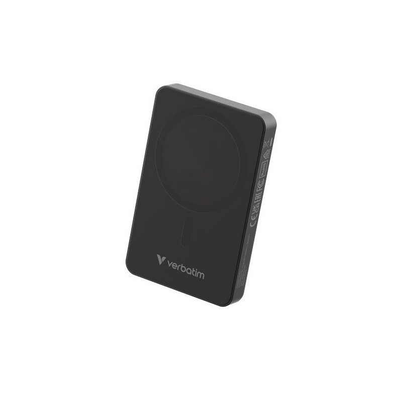 VERBATIM CARGADOR INALAMBRICO POWER BANK 10K MAH 1XUSB-C NEGRO