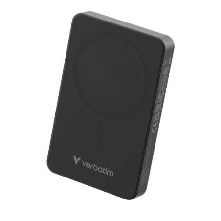 VERBATIM CARGADOR INALAMBRICO POWER BANK 10K MAH 1XUSB-C NEGRO