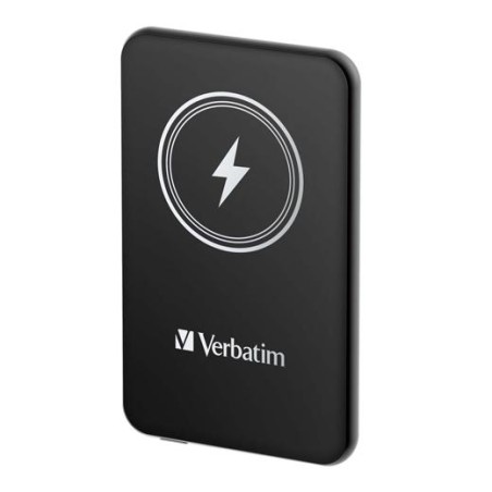 VERBATIM CARGADOR INALAMBRICO POWER BANK 10K MAH 1XUSB-C NEGRO