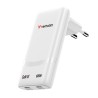 VERBATIM CARGADOR PARED GAN FOLD 'N' GO 65W 2XUSB-C 3.0 BLANCO