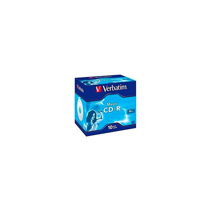 VERBATIM CD-R MUSIC, 80MIN, 16X, 10 PACK JEWEL CASE