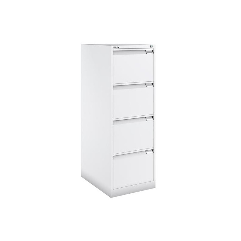 BISLEY ARCHIVADOR METÁLICO BS1643 PREMIUM 4 CAJONES FOLIO CARPETAS COLGANTES MULTIFORMATO FONDO 62CM BLANCO