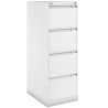BISLEY ARCHIVADOR METÁLICO BS1643 PREMIUM 4 CAJONES FOLIO CARPETAS COLGANTES MULTIFORMATO FONDO 62CM BLANCO