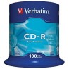 VERBATIM CD-R, 700MB, 52X, 100 PACK SPINDLE, SUPERFICIE EXTRA PROTECTION