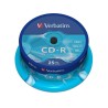 VERBATIM CD-R, 700MB, 52X, 25 PACK SPINDLE, SUPERFICIE EXTRA PROTECTION
