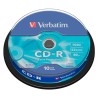 VERBATIM CD-R, 700MB, 52X, 10 PACK SPINDLE, SUPERFICIE EXTRA PROTECTION