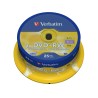VERBATIM DVD+RW, 4.7GB, 4X, 25 PACK SPINDLE, SUPERFICIE MATT SILVER REGRABABLE