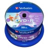 VERBATIM DVD+R AZO 4.7GB 16X WIDE PRINTABLE SURFACE NO-ID, PACK 50 UNITS