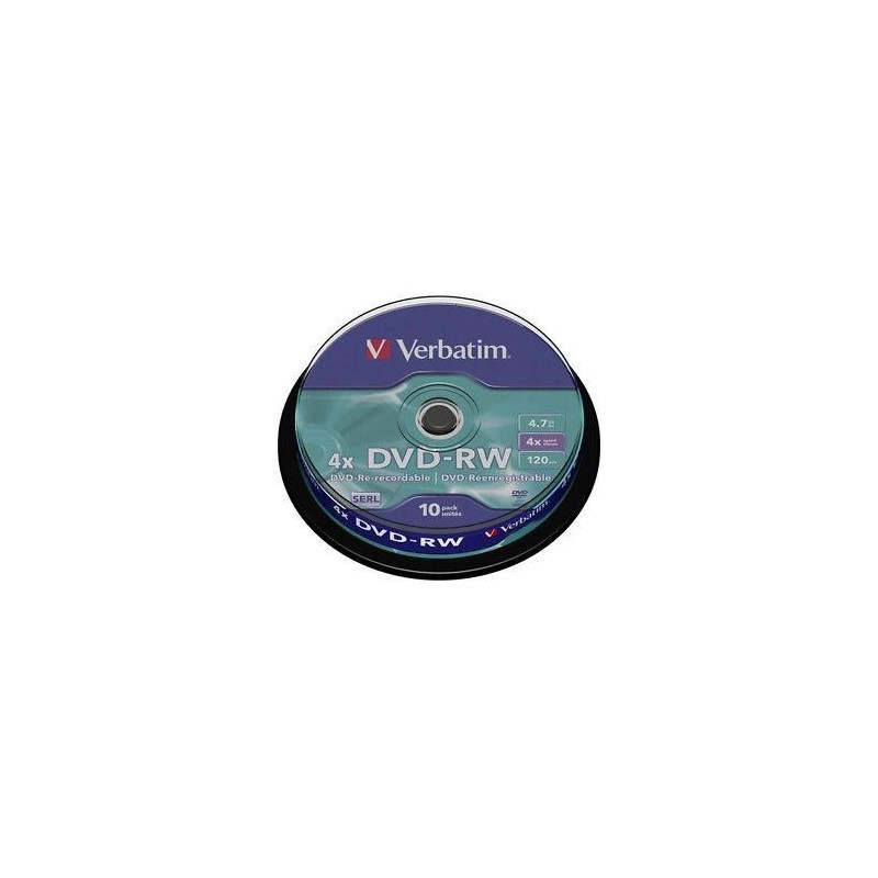 VERBATIM DVD-RW 4.7GB 4X (TARRINA 10 UNIDADES)