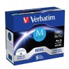 VERBATIM BDXL MDISC BLU-RAY 100GB 4X SPEED DATALIFE WHITE BLUE SURFACE- 5 PACK