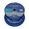 VERBATIM BD-R BLU-RAY 25GB 6X SPEED DATALIFE WHITE BLUE SURFACE- 50 PACK