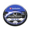 VERBATIM BD-R DL MDISC BLU-RAY 50GB 6X SPEED DATALIFE WHITE BLUE SURFACE -10 PACK