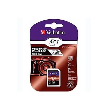 VERBATIM TARJETA DE MEMORIA SDXC CARD UHS-1 256GB CLASS 10