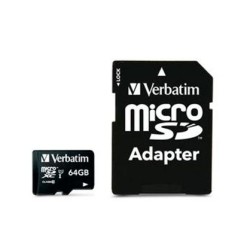 VERBATIM MICRO SDHC 64GB CLASE 10 C/ADAPTADOR
