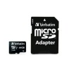 VERBATIM MICRO SDHC 64GB CLASE 10 C/ADAPTADOR