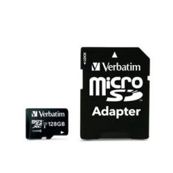 VERBATIM MICRO SDHC 128GB CLASE 10 C/ADAPTADOR