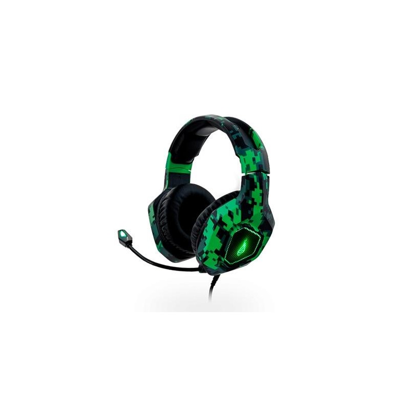 VERBATIM AURICULARES C/ MICRÓFONO SUREFIRE SKIRMISH GAMING C/ CABLE JACK 3,5MM VERDE/NEGRO