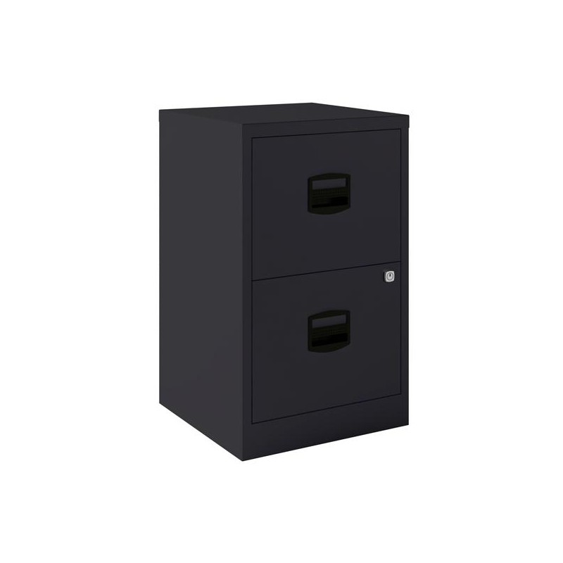 BISLEY ARCHIVADOR METALICO 2 CAJONES ARCHIVO CARPETAS COLGANTES A4 FONDO 40CM ANTRACITA