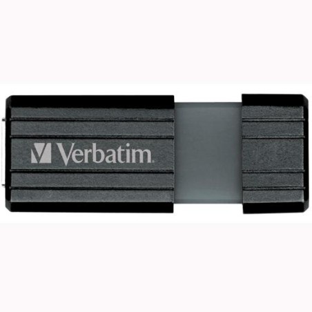 VERBATIM PENDRIVE STORE'N'GO PINSTRIPE 16GB HI-SPEED RETRÁCTIL USB 2.0 NEGRO