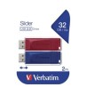 VERBATIM PENDRIVE SLIDER 32GB USB 2.0 -MULTIPACK 2U-