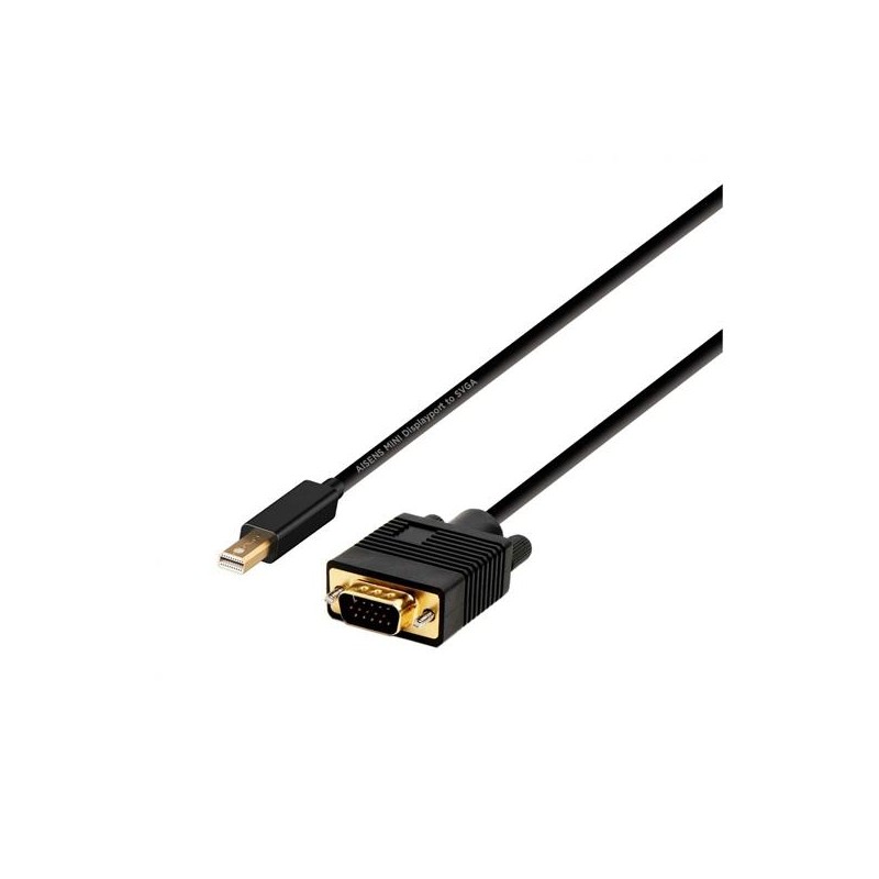 AISENS CABLE CONVERSOR MINI DISPLAYPORT A VGA DP/M - VGA/M NEGRO 2,0M