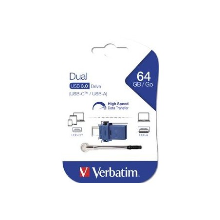 VERBATIM PENDRIVE DUAL STORE ´N´ GO 64GB USB 3.2/USB-C NEGRO