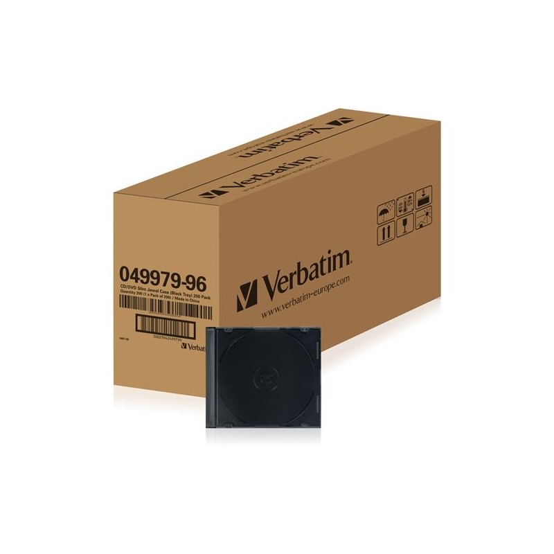 VERBATIM FUNDA DVD EXTRAFINO NEGRO CAJA 200 UD