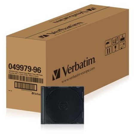 VERBATIM FUNDA DVD EXTRAFINO NEGRO CAJA 200 UD