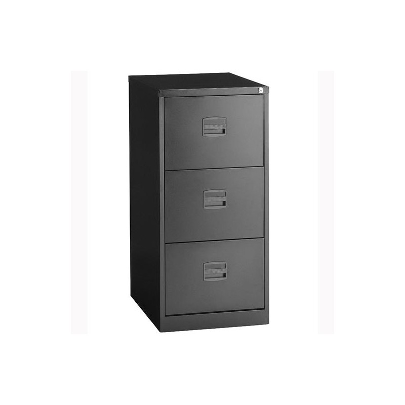 BISLEY ARCHIVADOR METALICO 3 CAJONES ARCHIVO CARPETAS COLGANTES A4 FONDO 40CM ANTRACITA