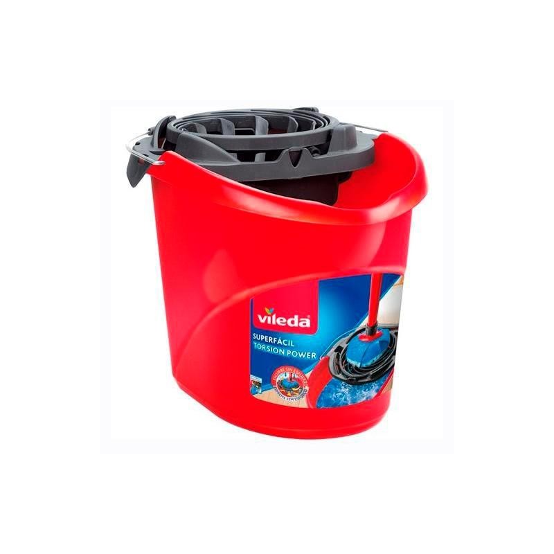 VILEDA CUBO DE FREGAR ESCURREFACIL 10L ROJO