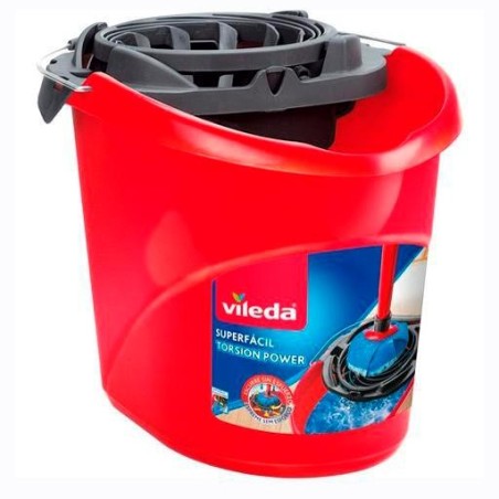 VILEDA CUBO DE FREGAR ESCURREFACIL 10L ROJO
