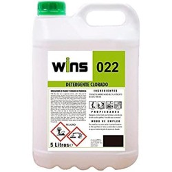 VINFER DETERGENTE ALCALINO CLORADO WINS 022 GARRAFA 5L INCOLORO