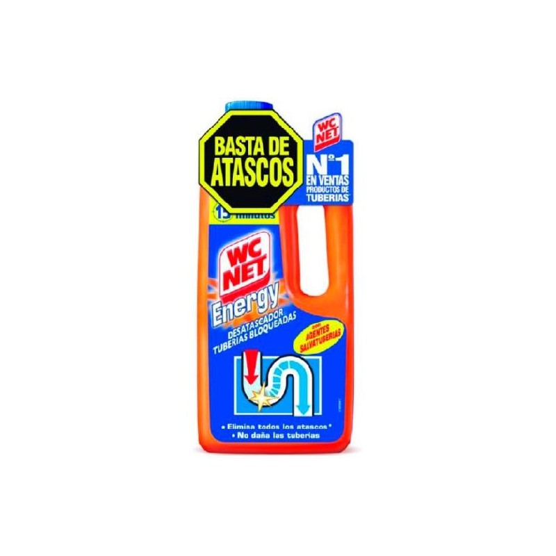 WCNET GEL LIMPIADOR DESATASCADOR DE TUBERÍAS ENERGY BOTELLA 1L