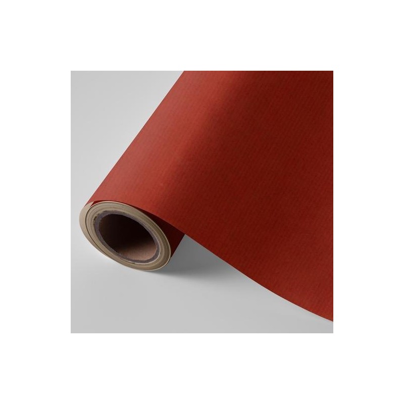 WONDER PAPEL DE REGALO BOBINA 31CM 2KG KRAFT ROJO