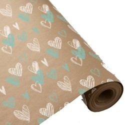 WONDER BOBINA PAPEL DE REGALO 62CM X 80M 4KG CORAZONES