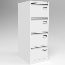 BISLEY ARCHIVADOR METALICO PSF LIGHT 4 CAJONES CARPETAS COLGANTES MULTIFORMATO 1321X470X622MM - BLANCO (MONTADO)