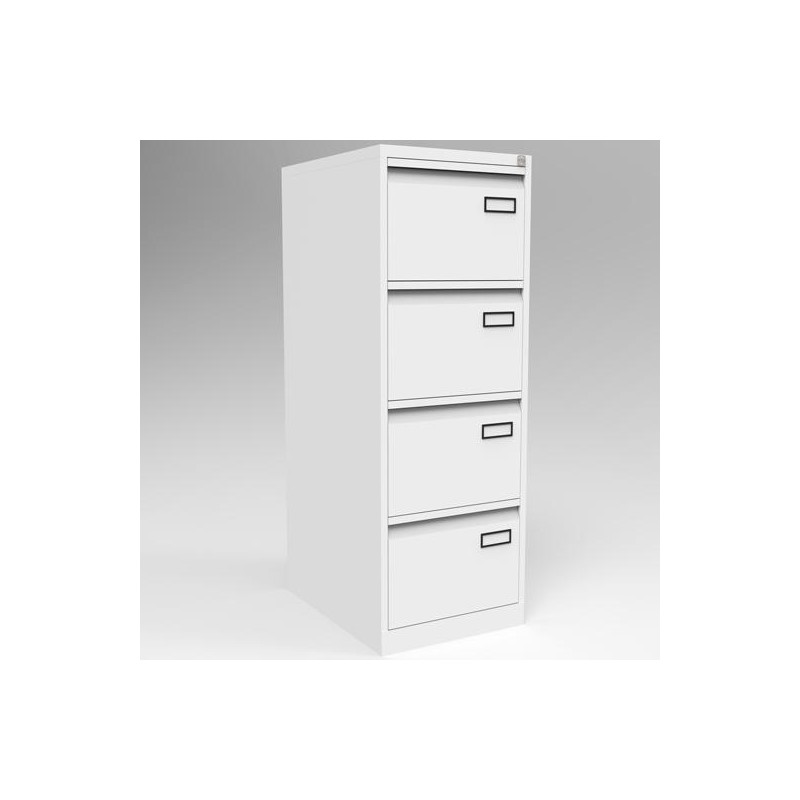 BISLEY ARCHIVADOR METALICO PSF LIGHT 4 CAJONES CARPETAS COLGANTES MULTIFORMATO 1321X470X622MM - BLANCO (MONTADO)