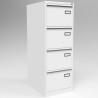 BISLEY ARCHIVADOR METALICO PSF LIGHT 4 CAJONES CARPETAS COLGANTES MULTIFORMATO 1321X470X622MM - BLANCO (MONTADO)
