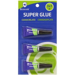BISMARK PEGAMENTO INSTANTÁNEO SUPER-GLUE 1GR BLISTER 3 UD