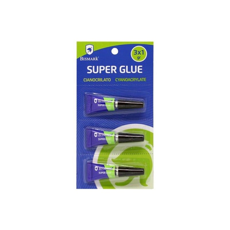 BISMARK PEGAMENTO INSTANTÁNEO SUPER-GLUE 1GR BLISTER 3 UD