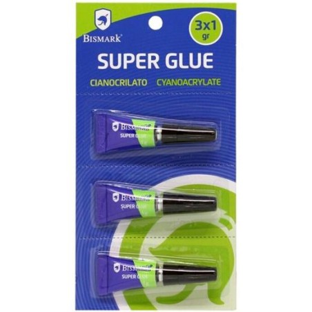 BISMARK PEGAMENTO INSTANTÁNEO SUPER-GLUE 1GR BLISTER 3 UD